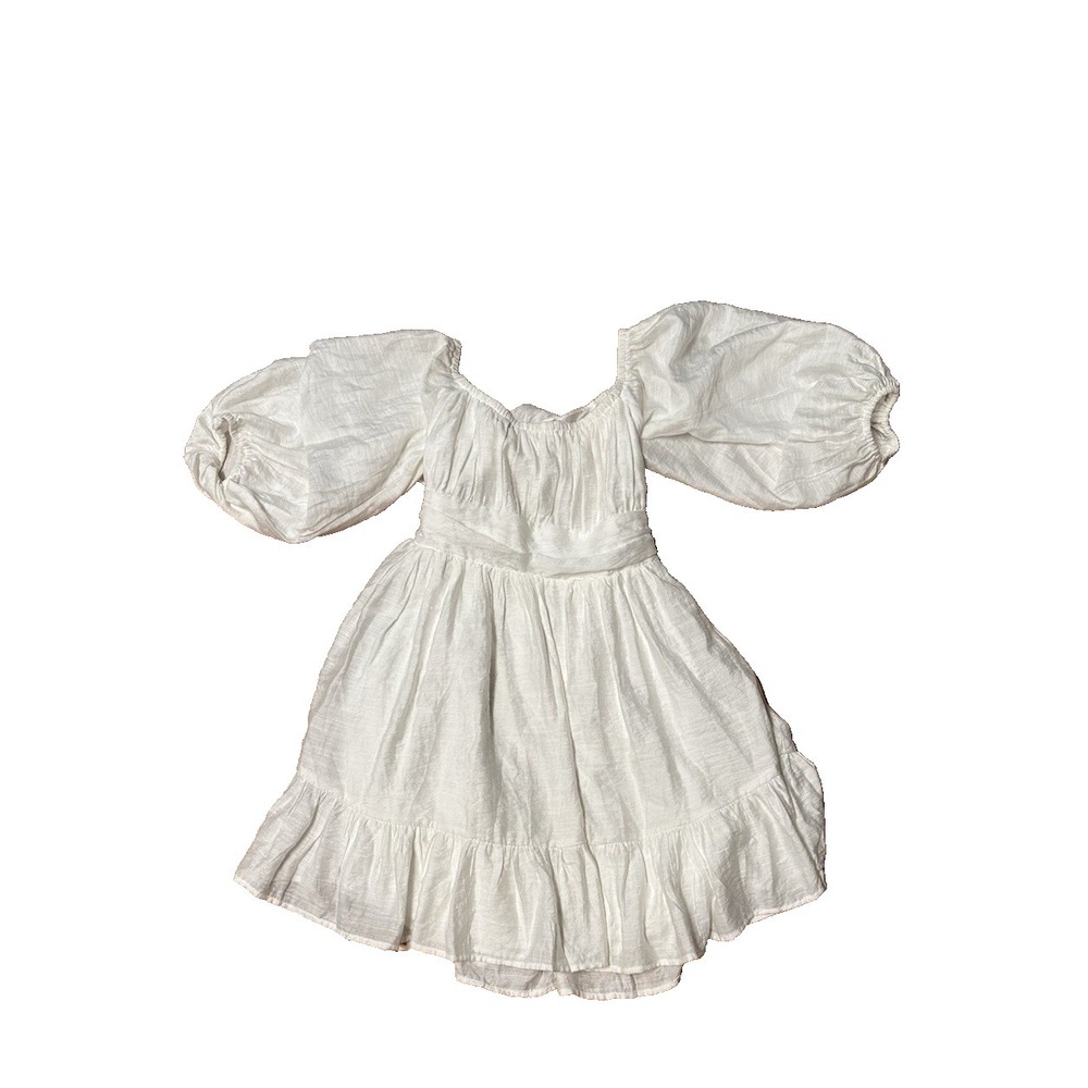 One and Only Collective White Backless Tie Dress Women's Size Small